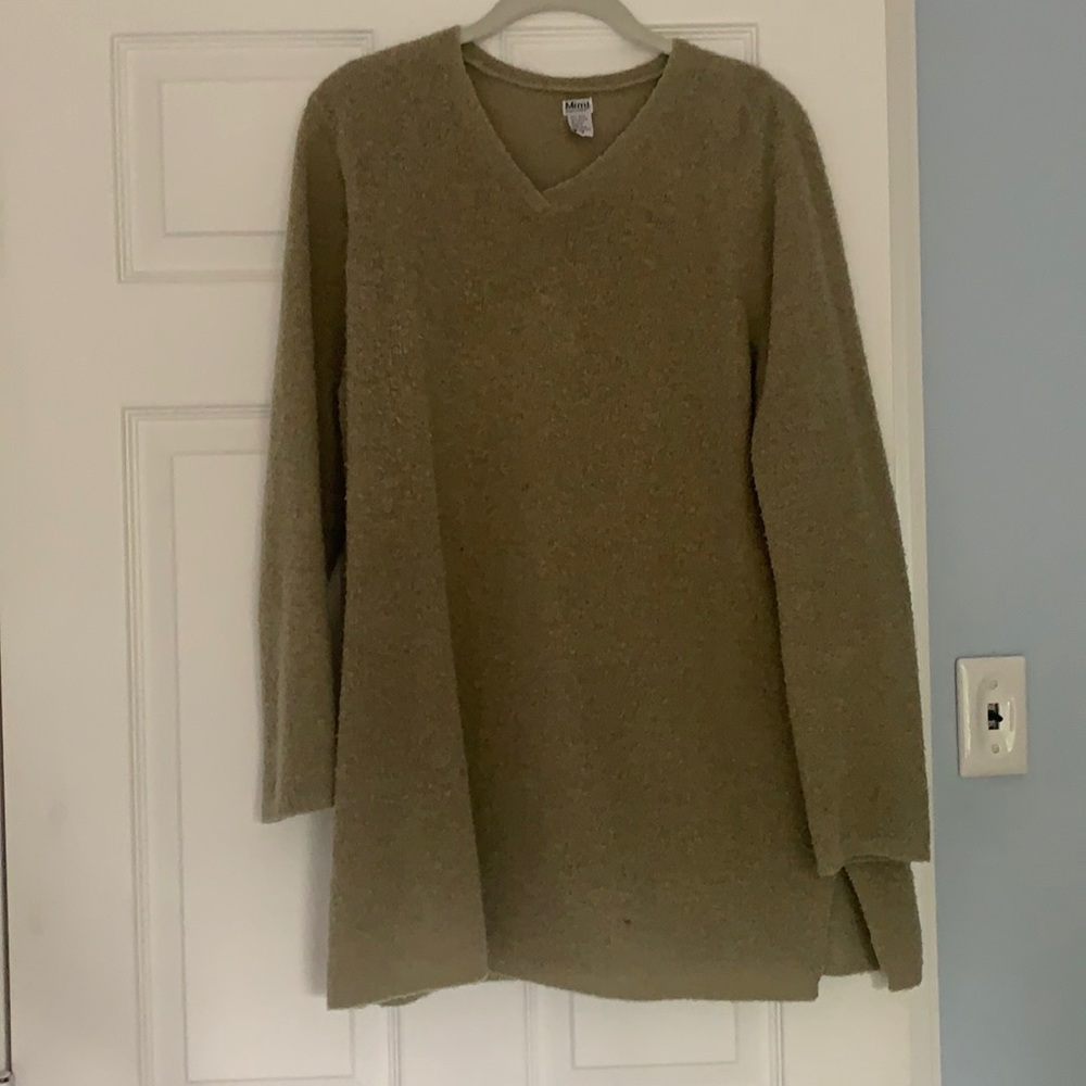 Mimi maternity olive sweater dress